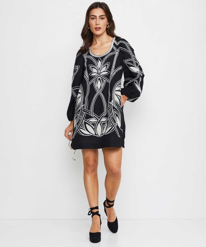 Scarlett Poppies Spirit Embroidered Mini Dress
