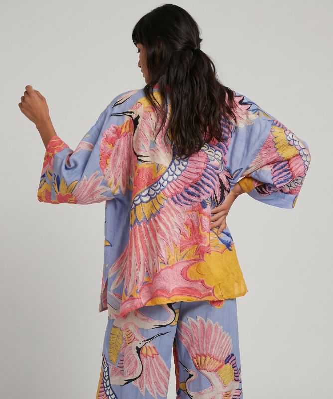 One Hundred Stars Crane Kimono