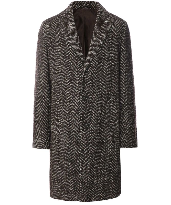 LBM 1911 Wool Herringbone Overcoat