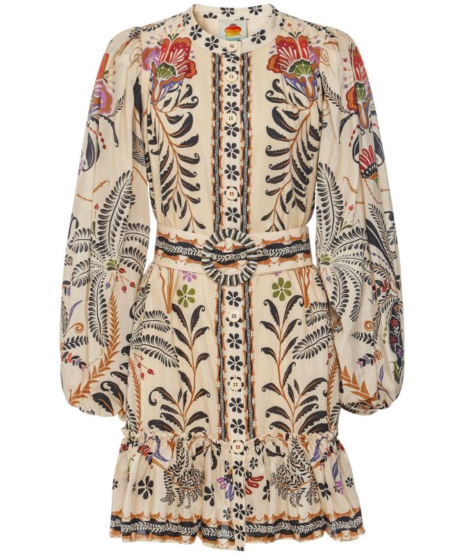 classic nature sand mini dress farm rio FARM Rio Classic Nature Sand Mini Dress