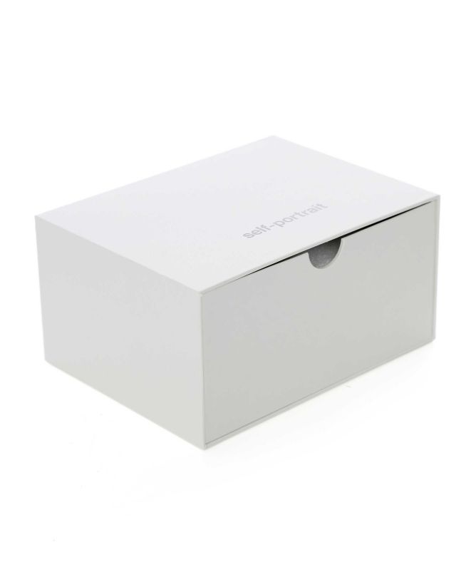 Self-Portrait Satin Crystal Bow Clutch
