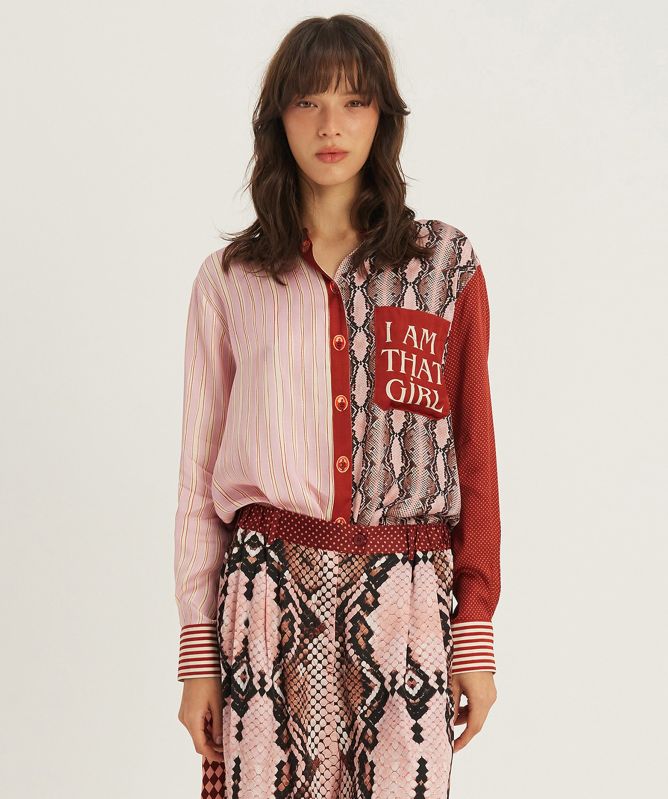 Me369 Isabel Mixed Pattern Shirt