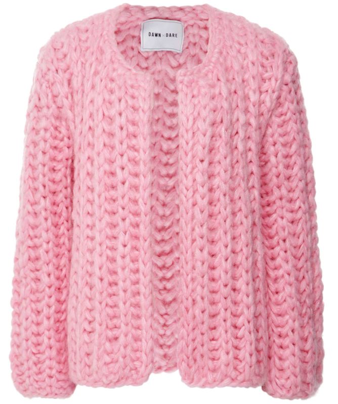 rosarymoon Mix Mohair Back Open Pullover Open Mohair Back Shaggy