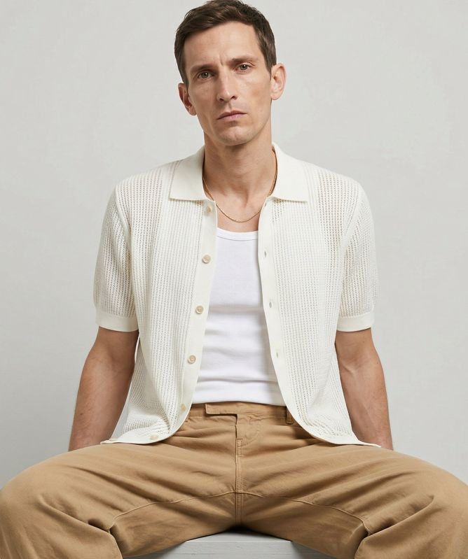 MASQ Hand Knit Short Sleeve Shirt