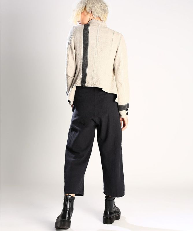 Lurdes Bergada Linen Contrast Stripe Jacket