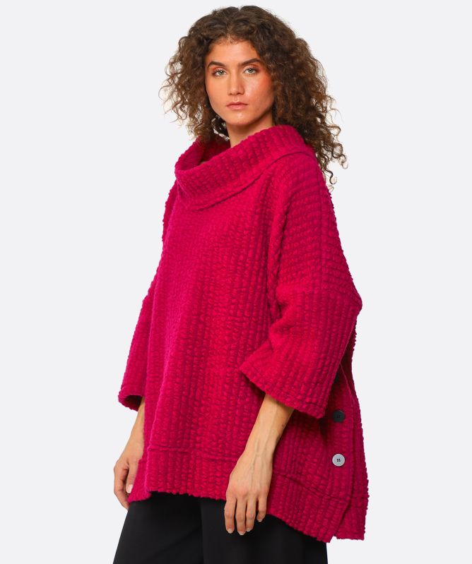 Thanny Oversized Textured Wool Blend Jumper