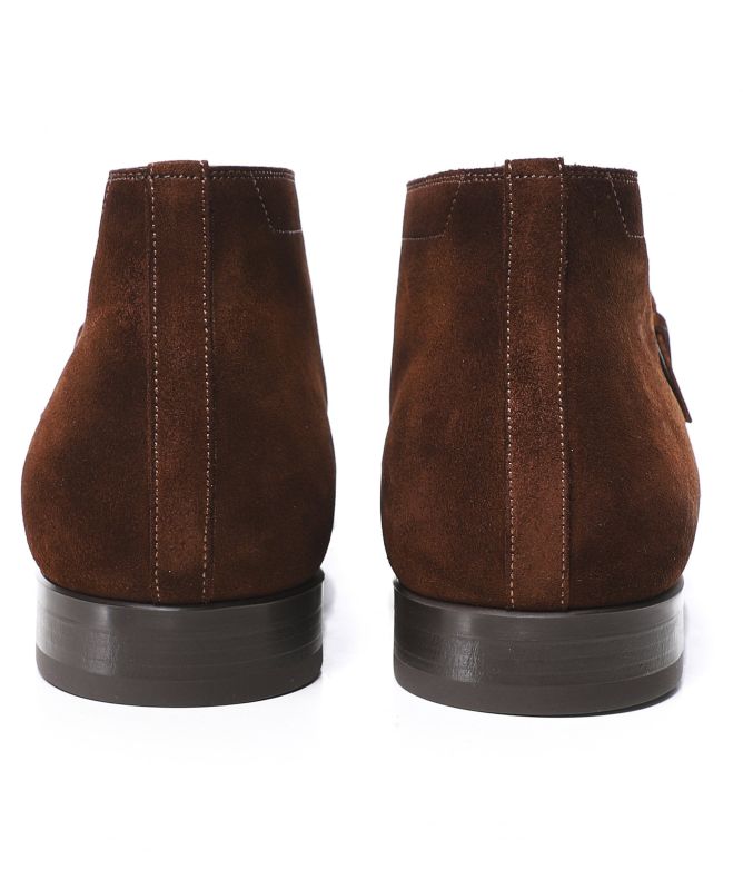 Magnanni Suede Monk Strap Boots