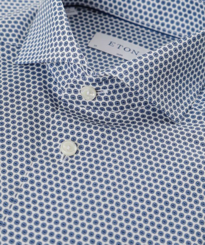 Eton Slim Fit Micro Floral Shirt