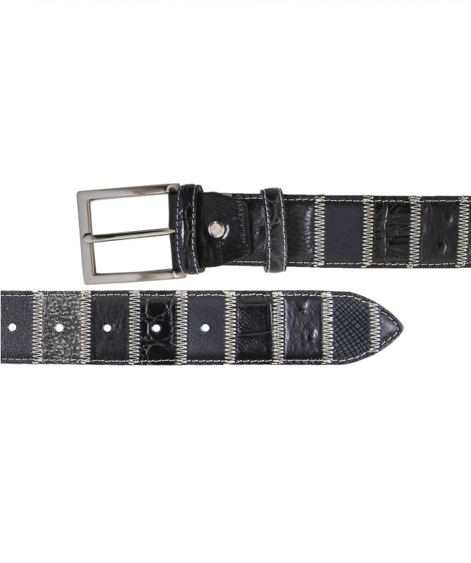 Robert Charles Leather Patchwork Belt 40mm