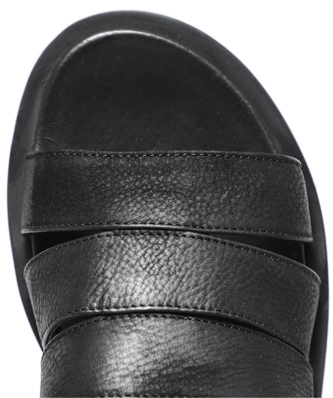 Lofina Leather Flatform Strap Sandals