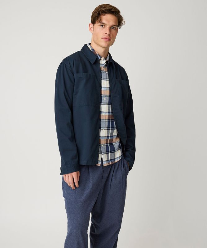 Knowledge Cotton Light Flannel Checkered Shirt