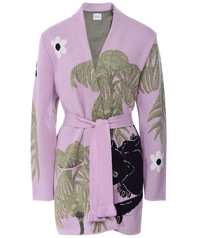 Hayley Menzies Jacquard Panther Cardigan