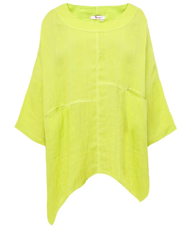 Thanny Anna Asymmetric Linen Top