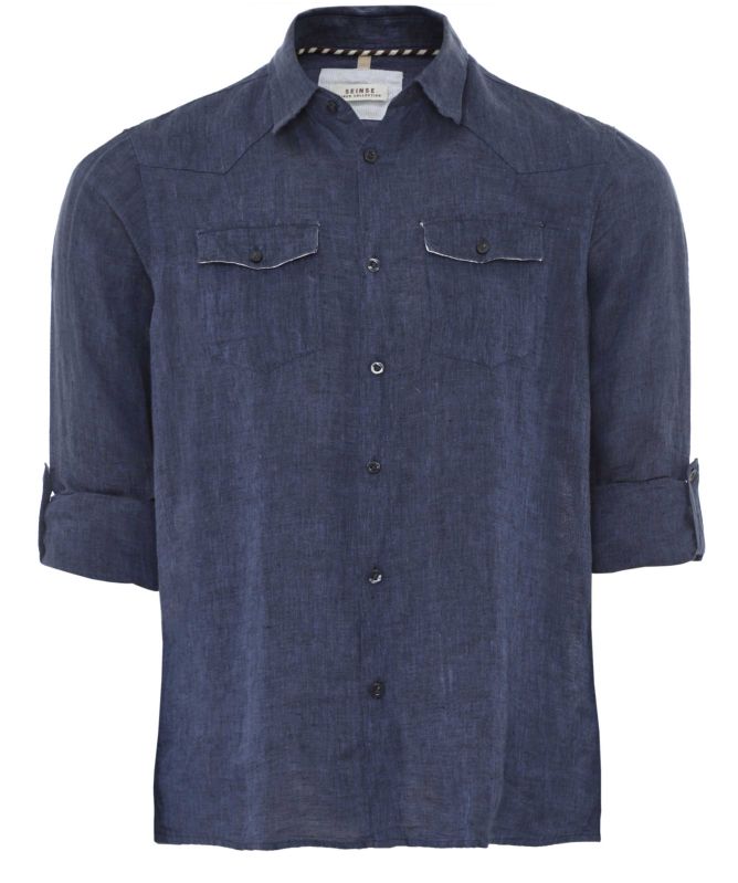 Seinse Long-Sleeve Linen Shirt