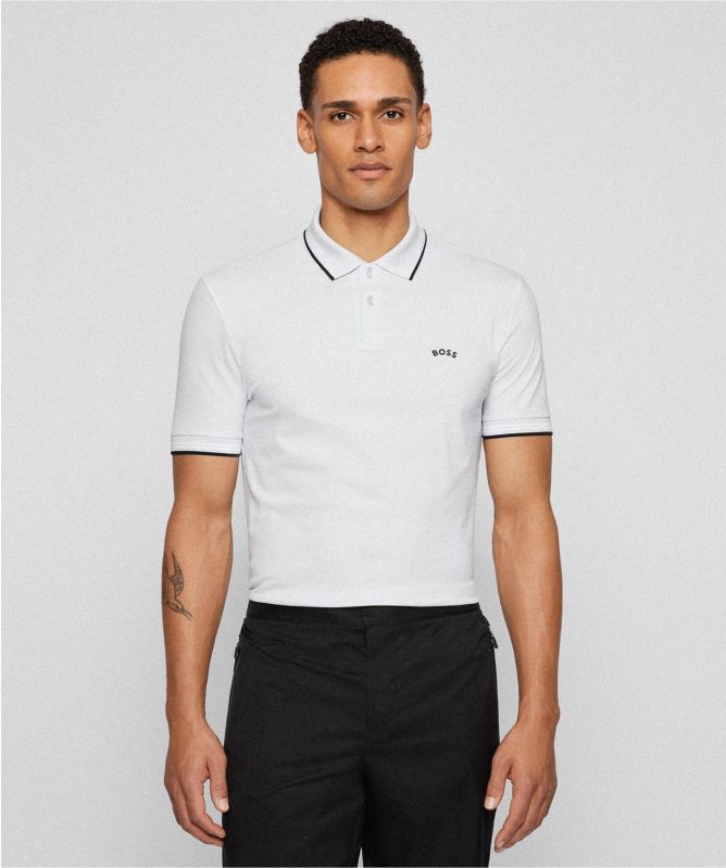 BOSS Slim Fit Paul Curved Polo Shirt