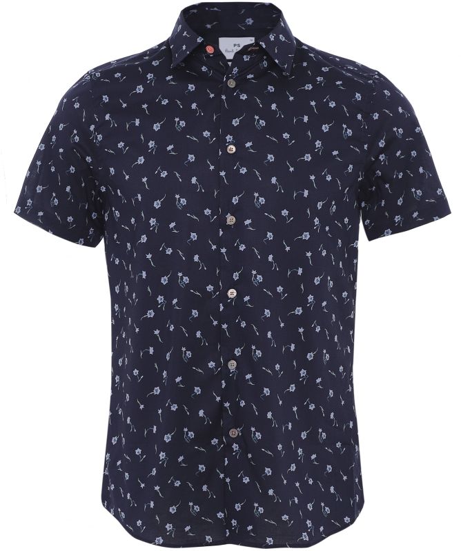 Paul Smith Tailored Fit Short Sleeve Floral Shirt