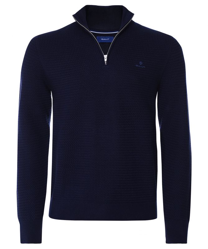Half-Zip Basketweave Jumper