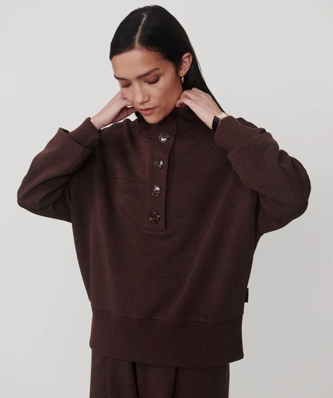 Varley Bronya Button Placket Sweat