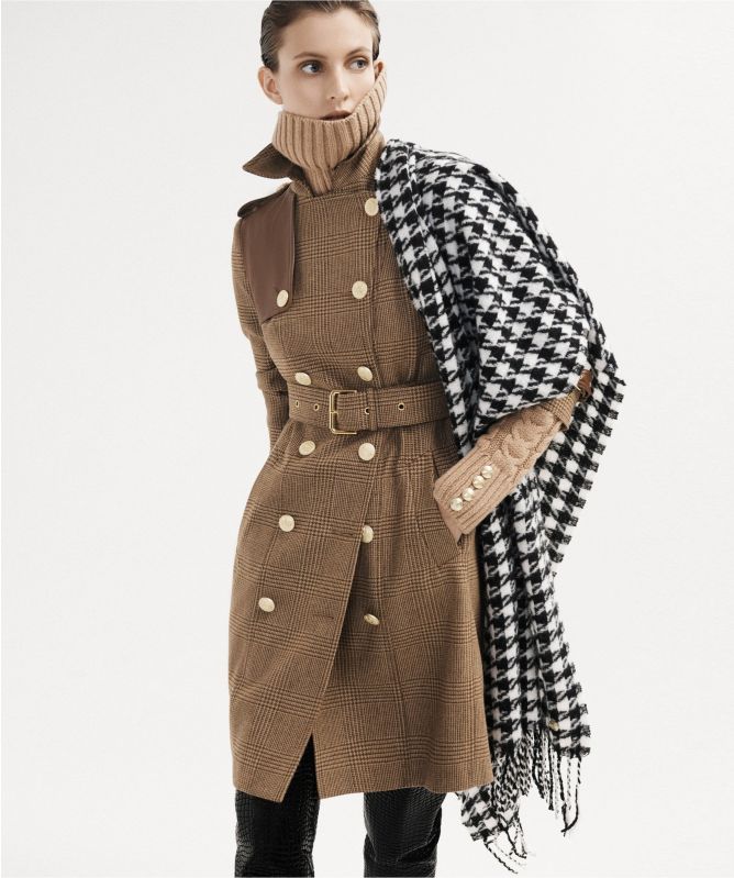 Holland Cooper Houndstooth HC Chelsea Scarf | Jules B