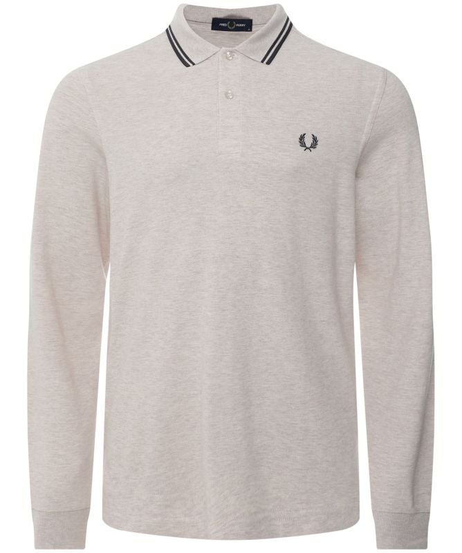 トップス FRED PERRY Twin Tipped Long Sleeve Fred Perry long sleeve twin tipped T-shirt in white | ASOS