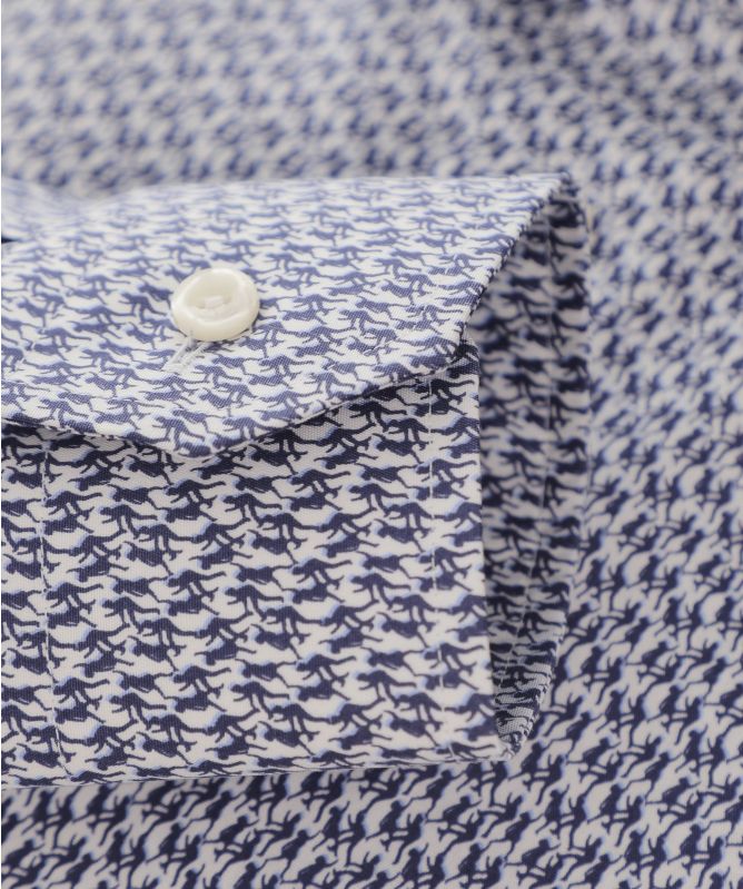Eton Slim Fit Dance Print Shirt