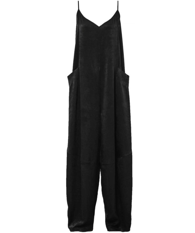 NU London Velvet-Look Satin Jumpsuit