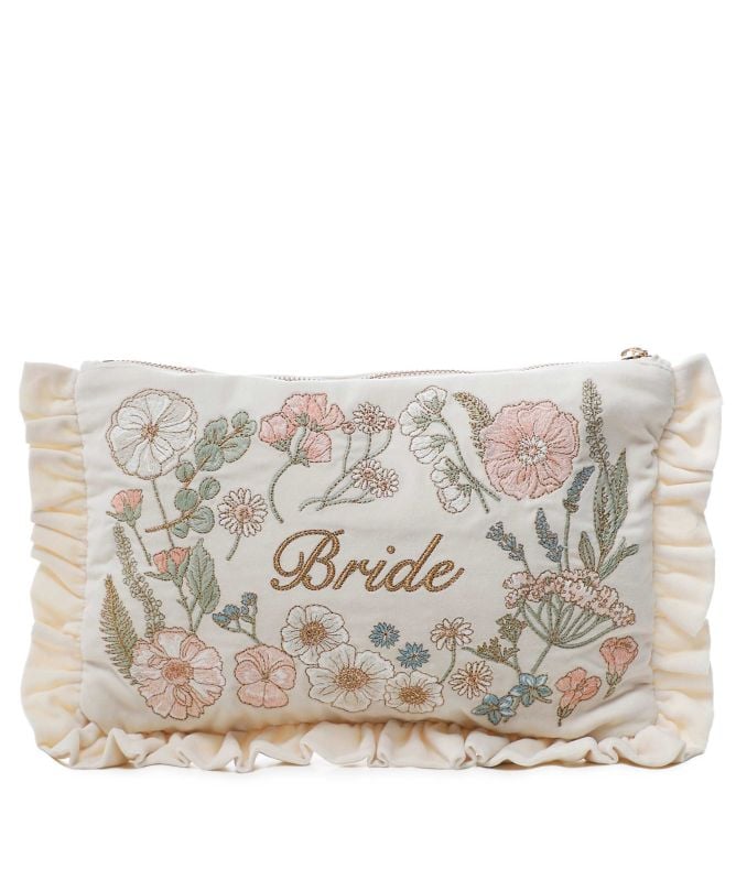 Elizabeth Scarlett Pressed Flowers Bride Pouch