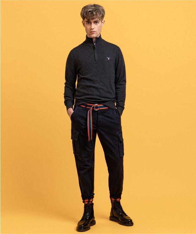 Superfine Lambswool Half-Zip Jumper