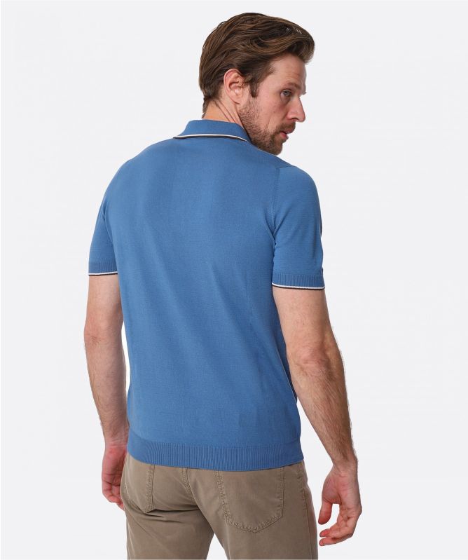 Gran Sasso Knitted Cotton Tipped Polo Shirt