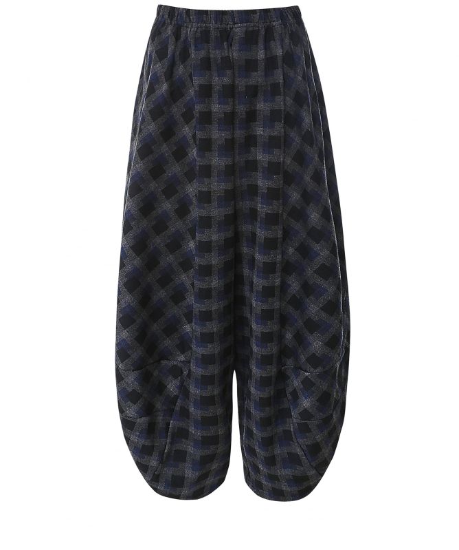 Thanny Wide Leg Check Trousers