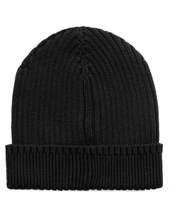 BOSS Cotton Wool Ribbed Arebo Beanie