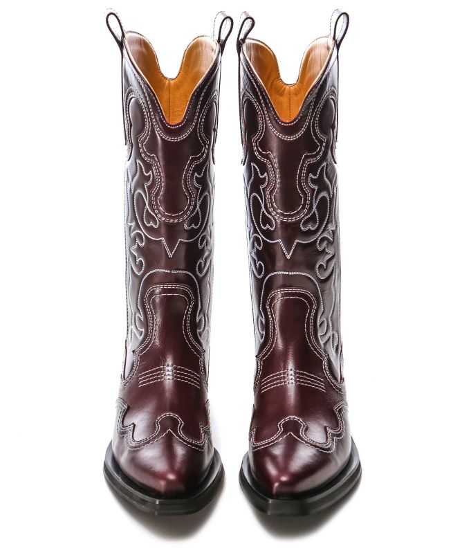 GANNI 新品 Embroidered Western Boot 38 24 Step into the Embroidered Western Boots: a cult classic and