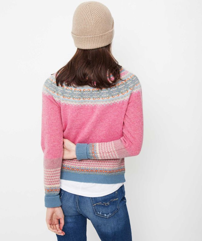 ERIBÉ Alpine Fairisle Merino  Wool Cardigan