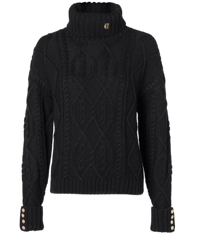 Holland Cooper Noveli Cable Knit Roll Neck Jumper