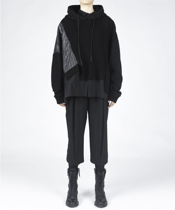 NU London Rib Knit Hoodie