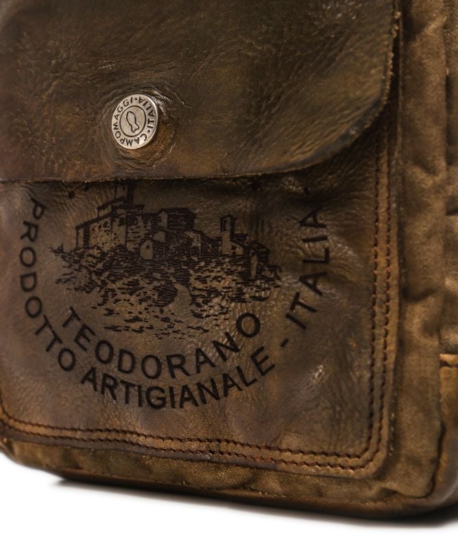 Campomaggi Brown Canvas Crossbody Bag Jules B