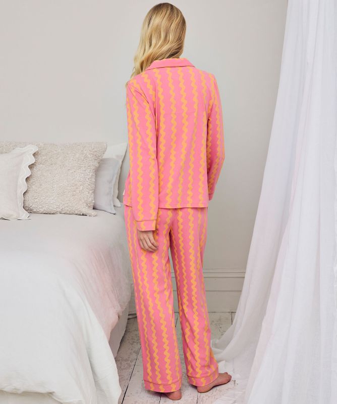 Chelsea Peers Sunset Wavy Stripe Long Pyjama Set
