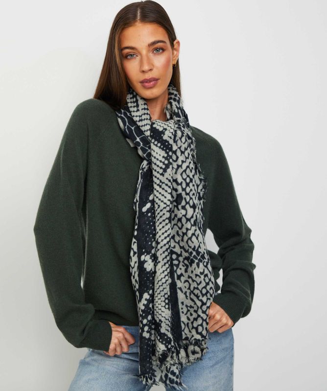 Ahujasons Mixed Print Wool Scarf