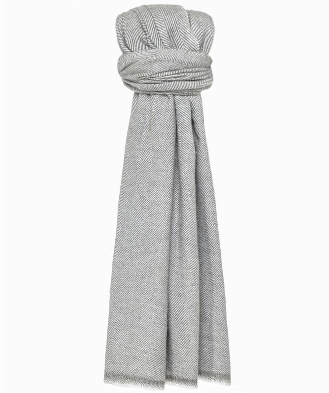 Jules B Herringbone Wool Scarf