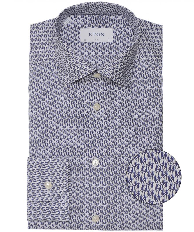 Eton Slim Fit Dance Print Shirt