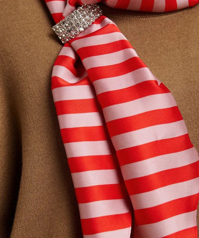 Essentiel Antwerp Kurtis Jumper with Embellished Scarf