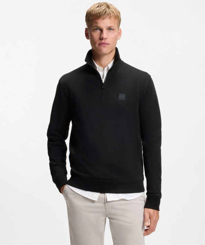 BOSS Cotton Half-Zip Zetrust Sweatshirt