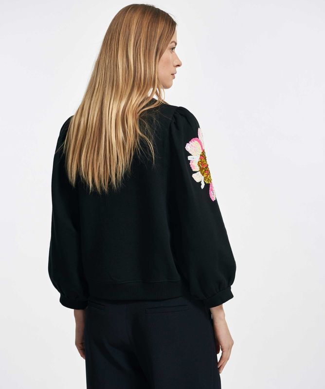Essentiel Antwerp Enna Sequin Embroidered Sweater