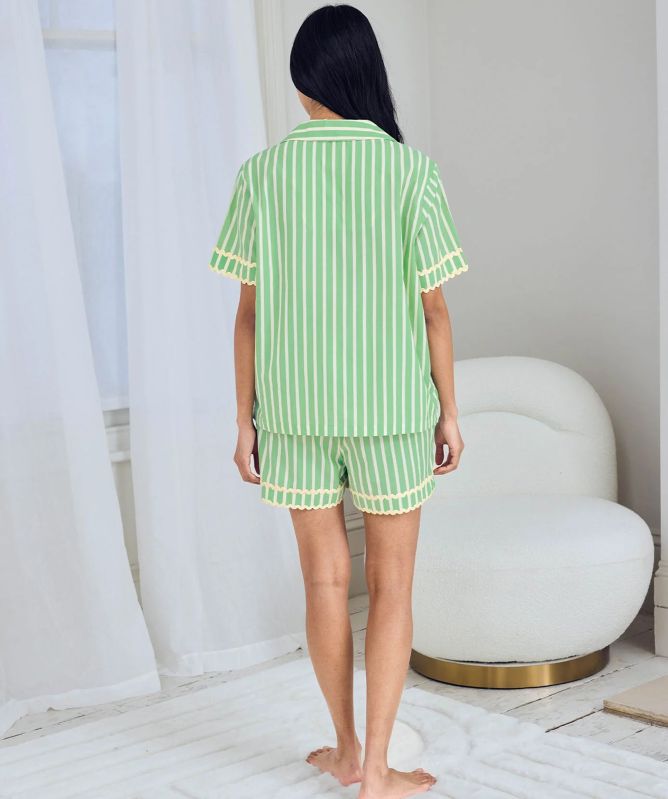 Chelsea Peers Tropical Palm Stripe Short Pyjamas
