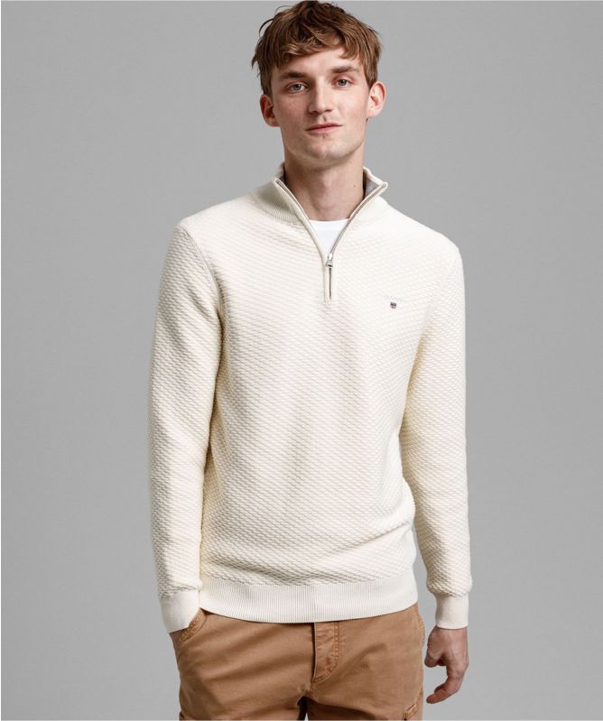 Textured Half-Zip Jumper