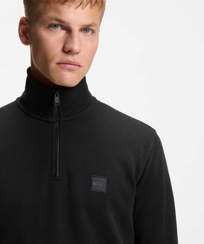 BOSS Cotton Half-Zip Zetrust Sweatshirt