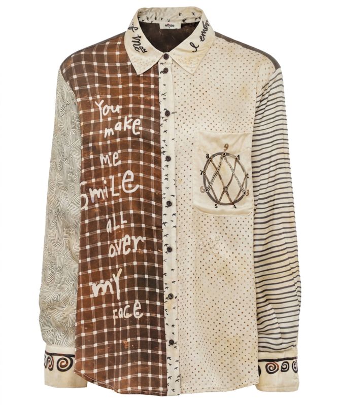 Me369 Isabel Mixed Print Shirt