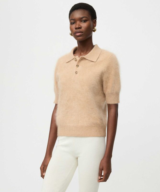 Soft Goat Brushed Pique Polo Jumper