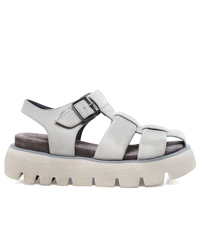 Lofina Perla Gasoline Leather Sandals