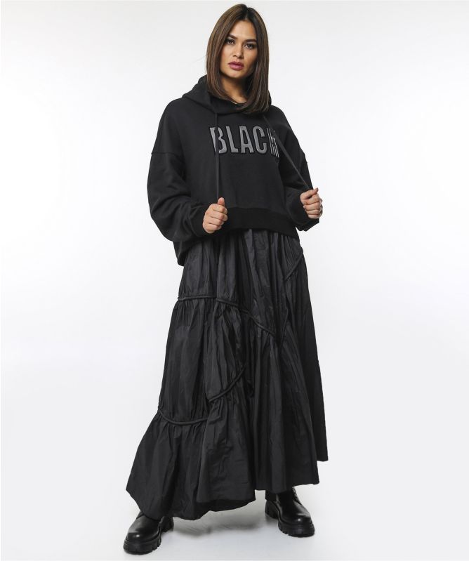 NU London Black Cropped Hoodie